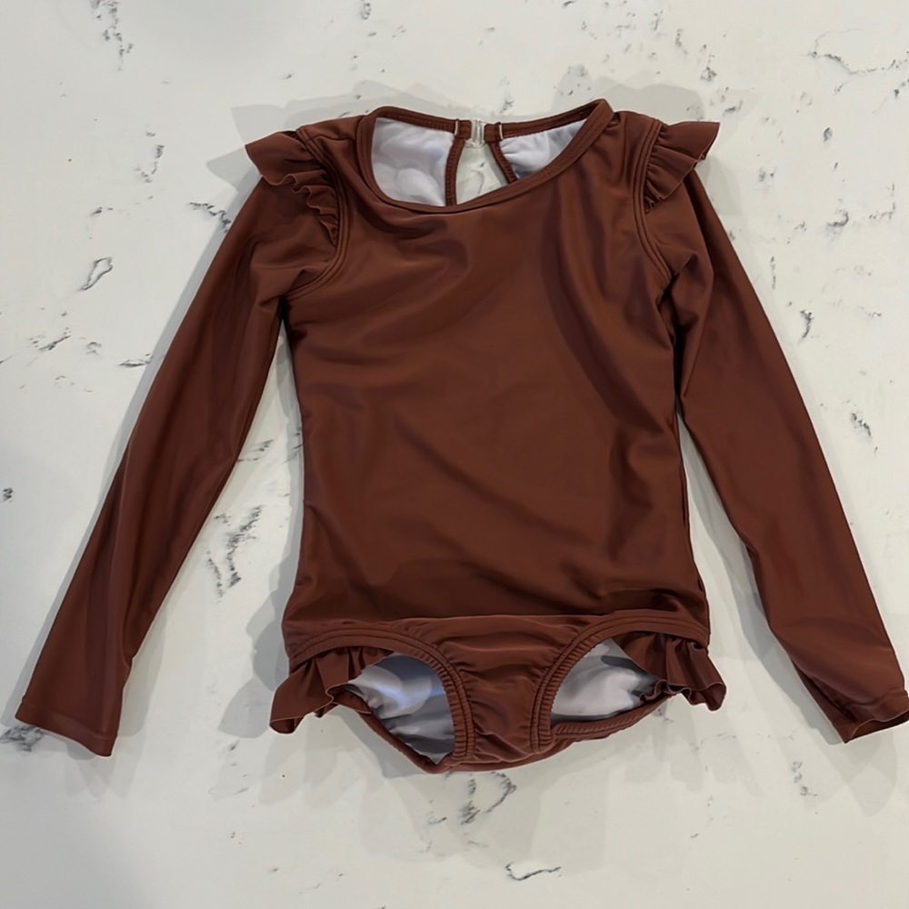 Jamie Kay 2Y "Lily swimsuit" toddler girl clay color